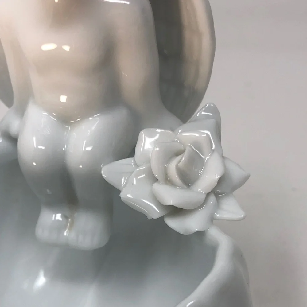 White Ceramic Angel Planter